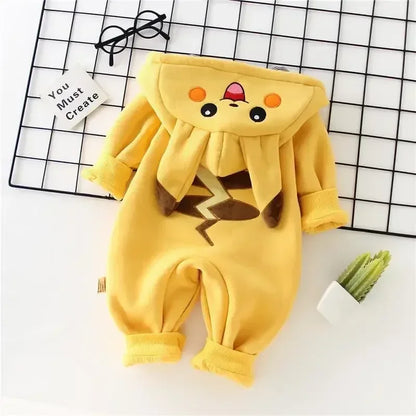 Cartoon Monster Baby Pajamas - Cute Winter Long-Sleeve Newborn Romper Onesie for Babies & Toddlers