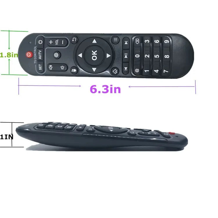 X96 Max Plus Universal Remote Control - Compatible with X92, X96 Mini/Air, T95, H96, X88, Hk1max Set-Top Boxes & Media Players