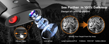 10X Digital Night Vision Binoculars | 9-Level Infrared, 600M Visibility in Darkness with 5000mAh Rechargeable Battery