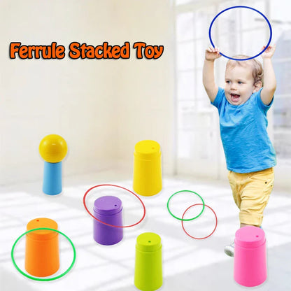Children Throw Ring Stacking Game Toy – Interactive Indoor & Outdoor Parent-Child Circle Ferrule Layers Educational Fun Gift