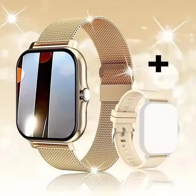 Smartwatch with Full Touch Screen — Call, Message Reminder, Music Control & Multi-Function Fitness Tracker, Compatible with iPhone & Android