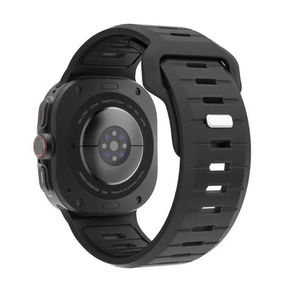 Sports Silicone Strap for Samsung Galaxy Watch Ultra 2025 — Soft Two-Color No-Gap Band for 47mm Galaxy Watch 7 Ultra
