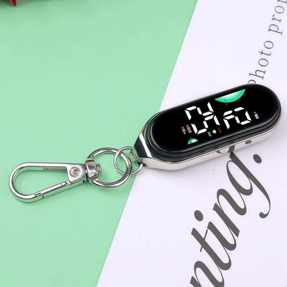LED Digital Pocket Watch - Waterproof Hanging Carabiner Watch with Luminous Display for Kids & Adults