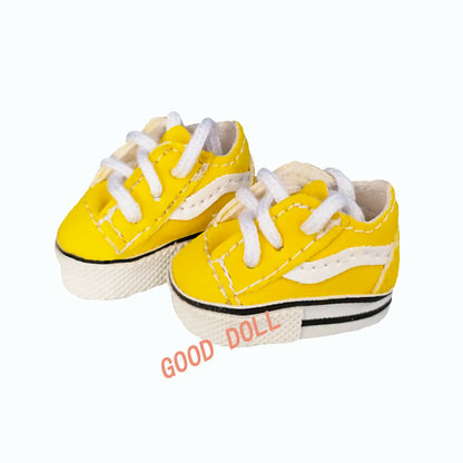 Labubu Doll Sneakers (4x1.8cm) - Shoes for 17cm Macaron Plush, 15cm EXO Cotton, & 1/6 BJD Dolls Accessories