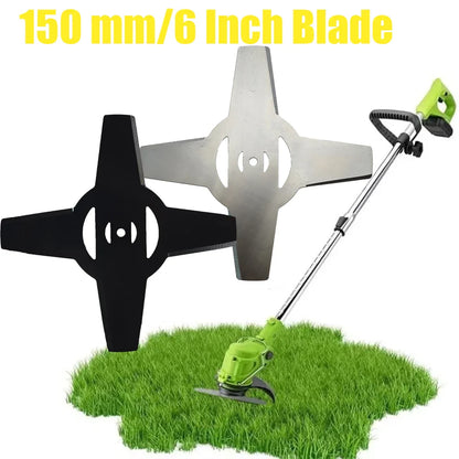 150mm Universal Metal Grass Trimmer Blades – 3/4 Tooth Brushcutter Head for Electric Lawn Mower & Garden Tool Accessories