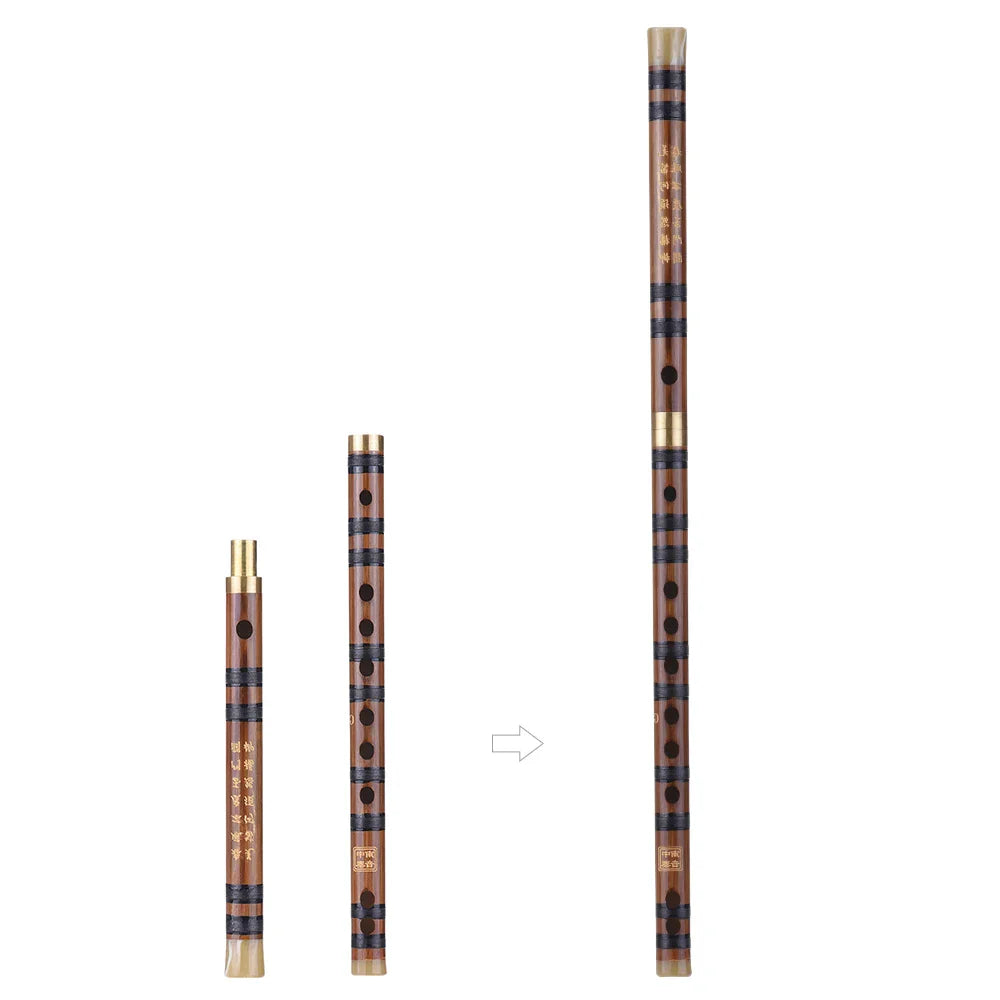 Pluggable Bitter Bamboo Dizi Flute – Handmade Traditional Chinese Woodwind Instrument, Key C/D/G for Professional Performance