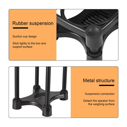Desktop Speaker Stands – Removable Shock Absorber Monitor Audio Brackets for 5/6/8-Inch Speakers