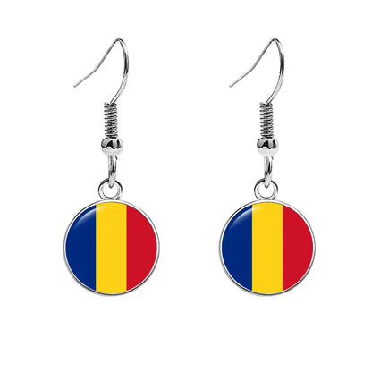 France National Flag Earrings - Multicolor Country Flag Jewelry for Women, Travel Pride & Celebration Gifts