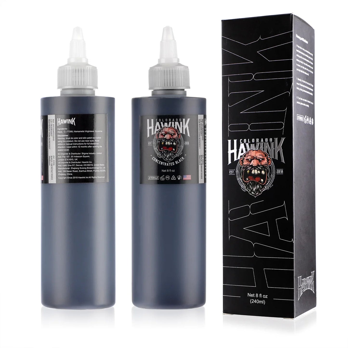 Professional Tattoo Ink Set for DIY Body Art & Practice Tattoos – 15ML/30ML/120ML/200ML/240ML Pigment Colors