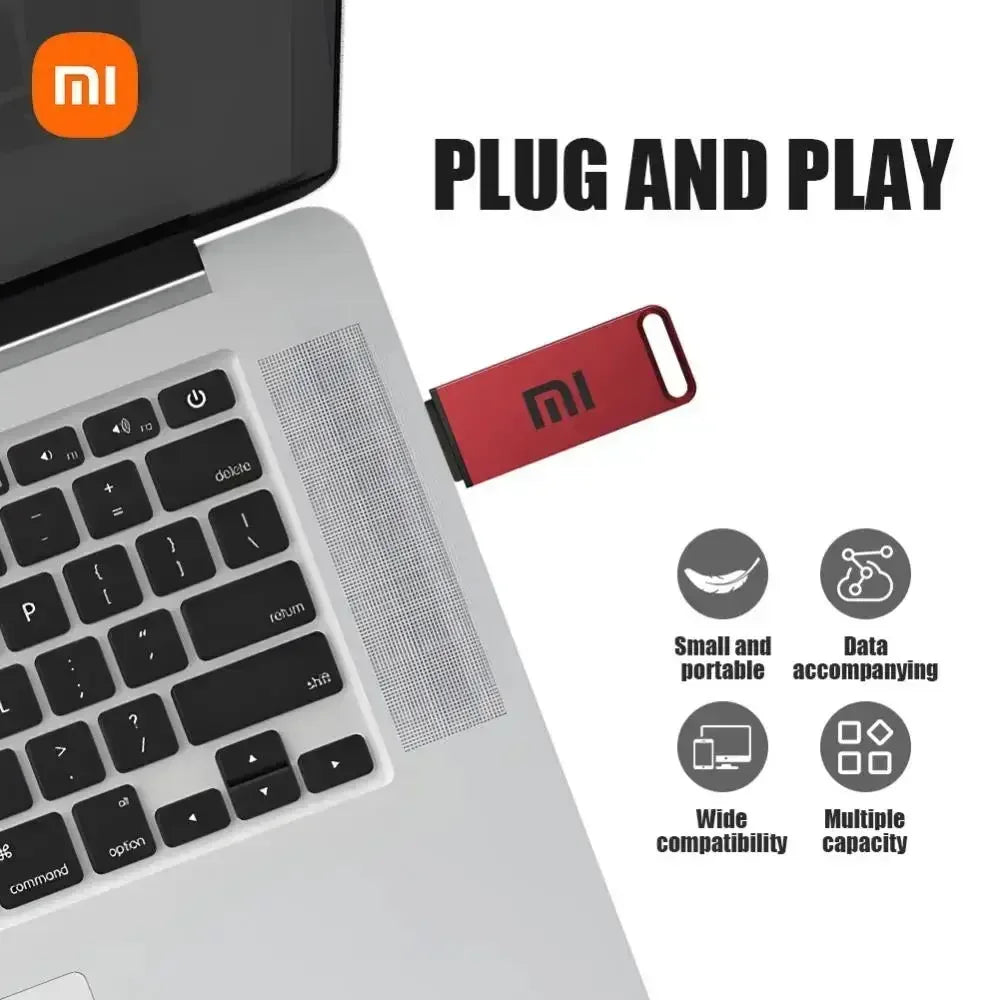 Xiaomi 16TB USB 3.2 Flash Drive — High-Speed Portable SSD Pen Drive, Metal Type-C, Waterproof Memory U Disk