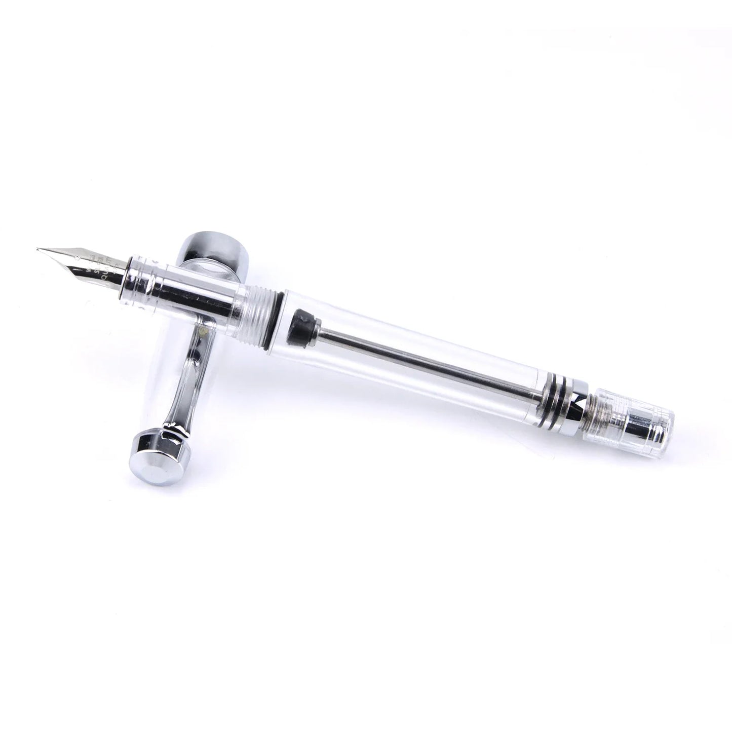 Yongsheng 3013 Transparent Resin Fountain Pen – Vacuum Negative Pressure, EF/F Tip for Calligraphy & Student Practice