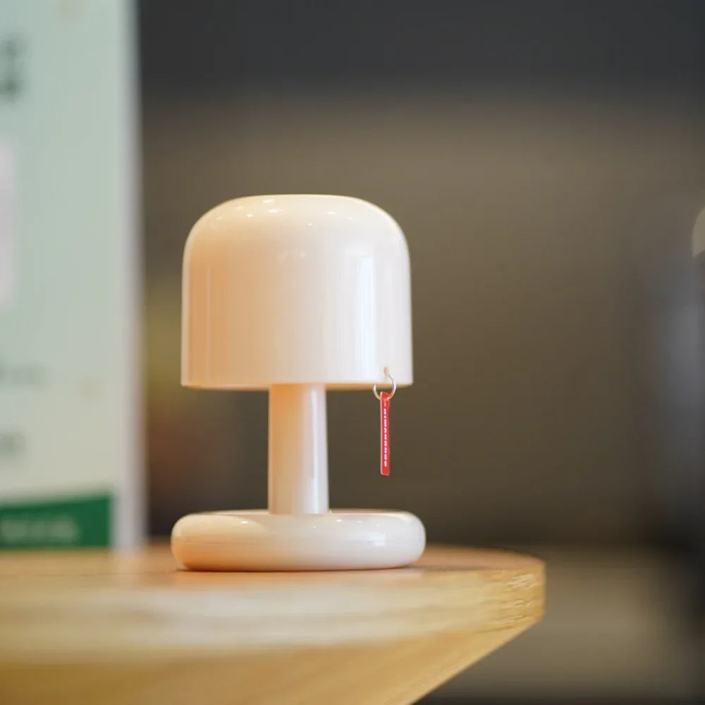 Mini Desktop Sunset Night Lamp – USB Rechargeable Mushroom LED Light for Coffee Bar, Home Decor, Bedroom