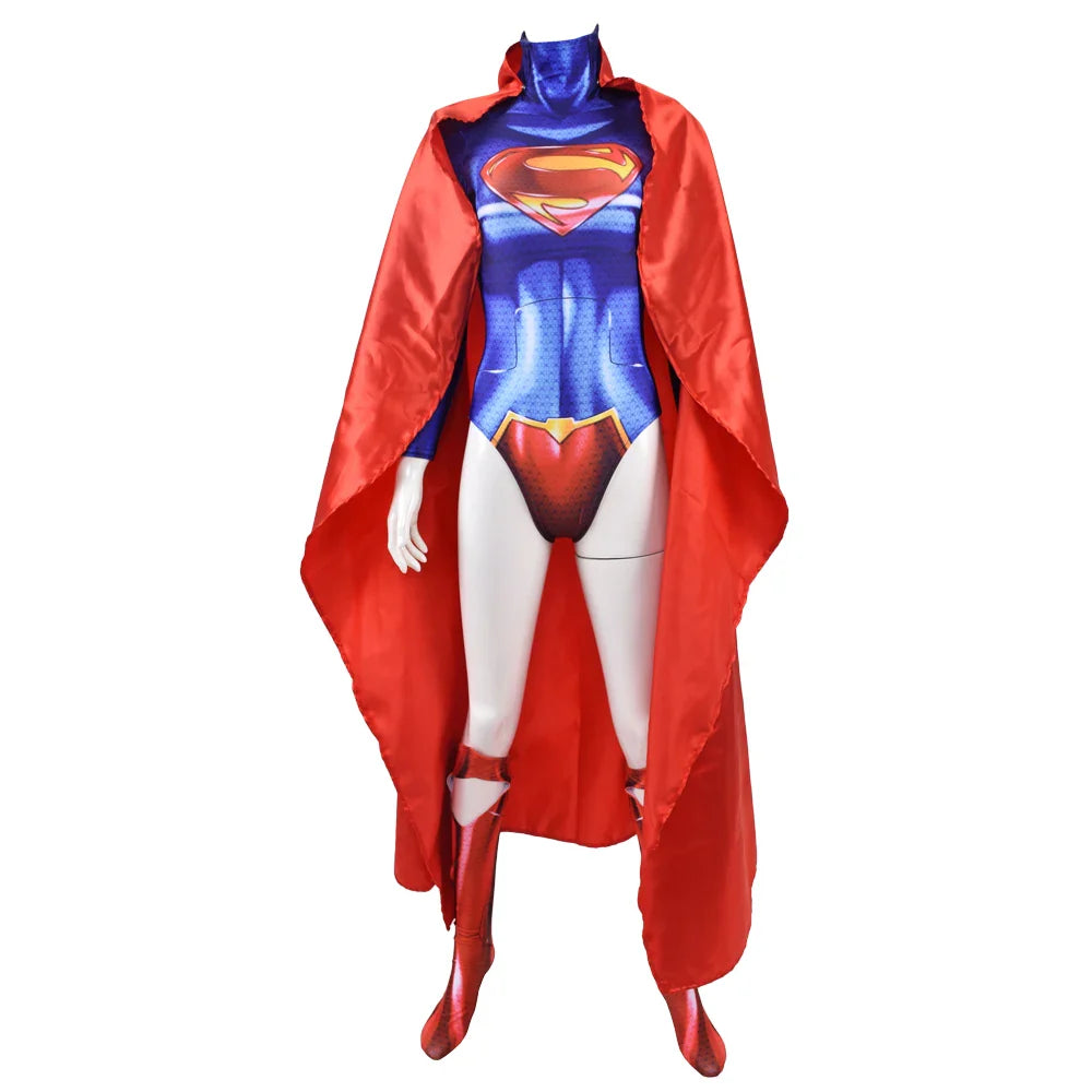 Adults Man of Steel Cosplay Costume — Superhero Zentai Bodysuit Jumpsuit for Halloween & Parties