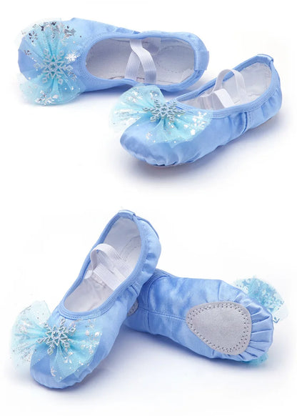 Lovely Princess Ballet Shoes – Soft-Soled Dance Shoes for Girls, Children & Ballerina Exercises