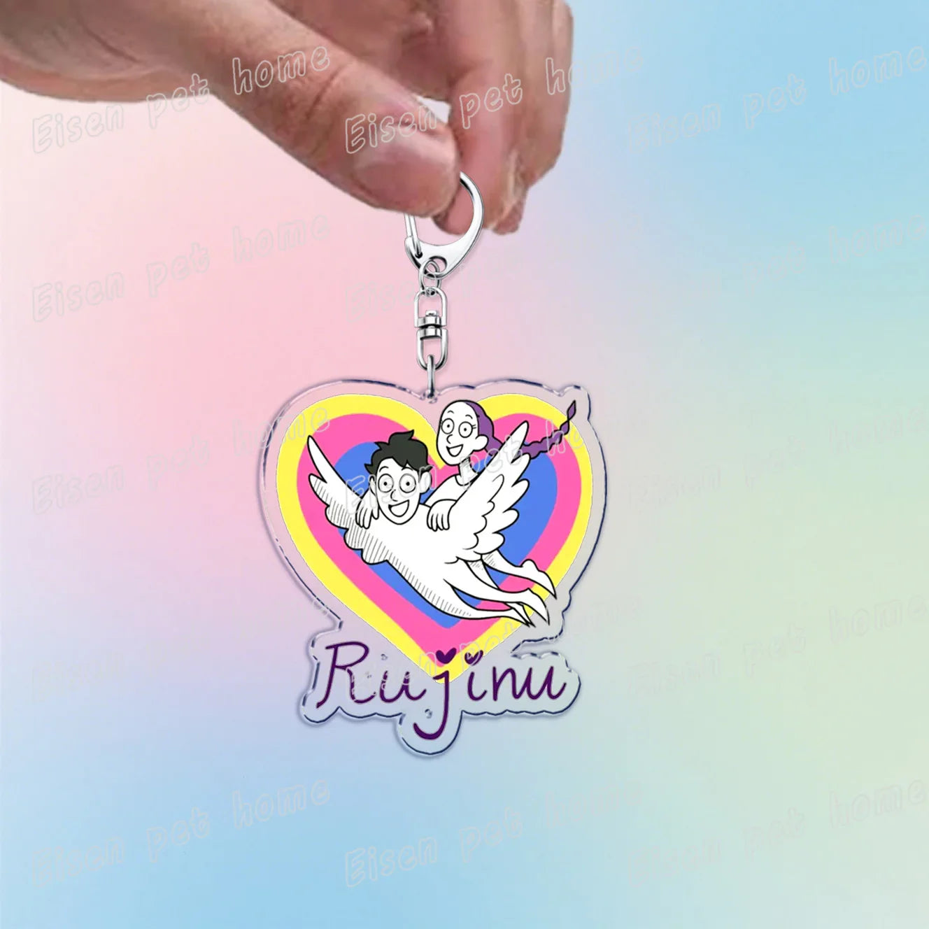 Kpop Demon Hunters Huntrix Saja Boys Keychain Bag Charm Rumi Zoey Jinu Ramen Keyring Fans Gift