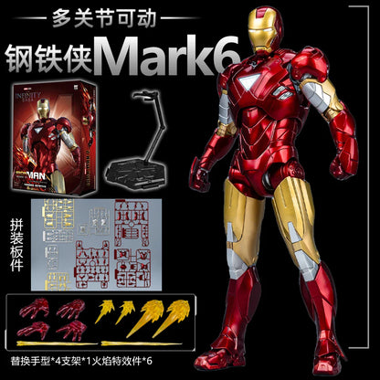 1:7 Original FondJoy Iron Man Action Figures – MK42, MK43, MK5, MK6, MK7 DIY Model, Tony Stark Legend Collection Toy for Kids Gift