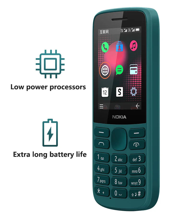 Nokia 215 4G Mobile Phone — Dual SIM, FM Radio, 1150mAh Standby, Feature Phone with Hebrew Keyboard, 100% Original