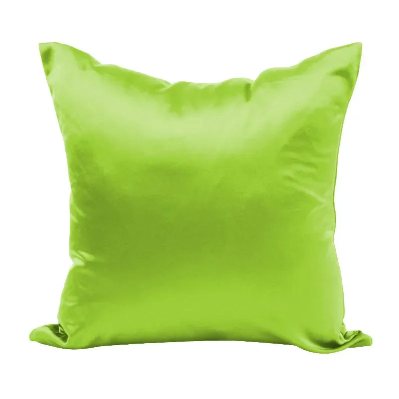 Silky Satin Pillow Cover - Smooth Decorative Cushion Case for Sofa & Bed