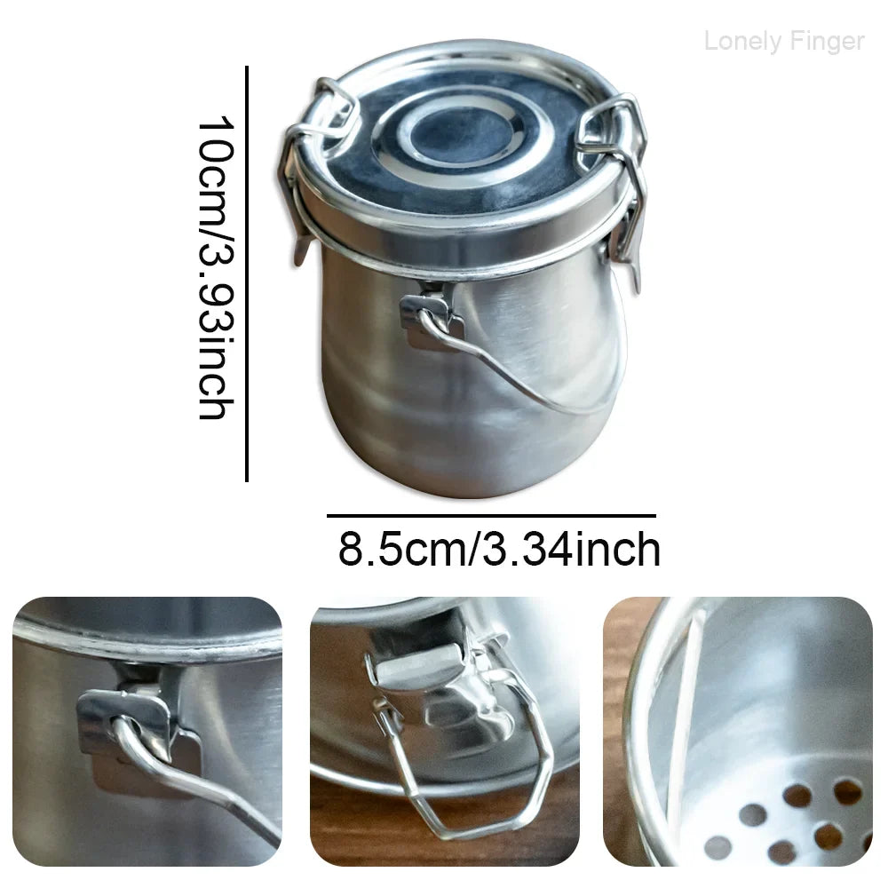 Stainless Steel Airtight Paint Brush Washer & Cleaner with Strainer Lid – Portable Brush Cleaning Container