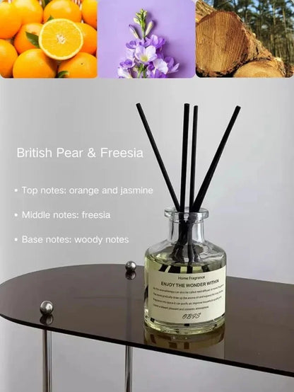 50ml Flameless Freesia Jasmine Reed Diffuser – Home Fragrance Oil & Room Air Freshener