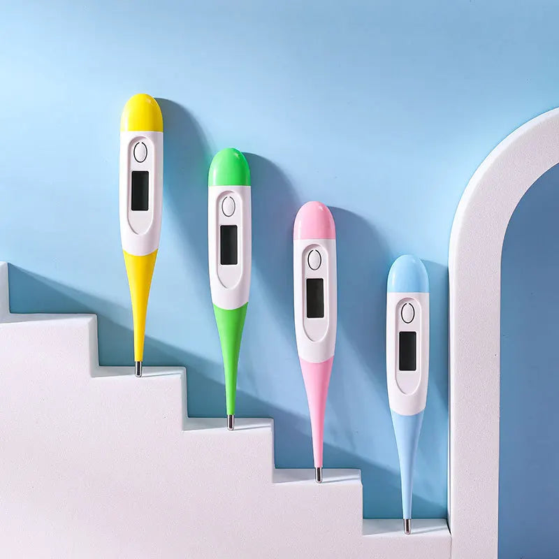 Electronic Digital Thermometer Soft Tip for Home First Aid—Oral & Armpit Temperature Measurement for Babies & Adults