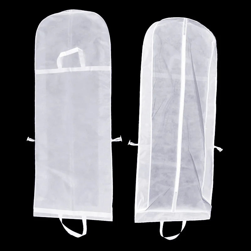 150cm Waterproof Dress Cover - Foldable Dustproof Garment Storage Bag for Dresses & Clothing Protection