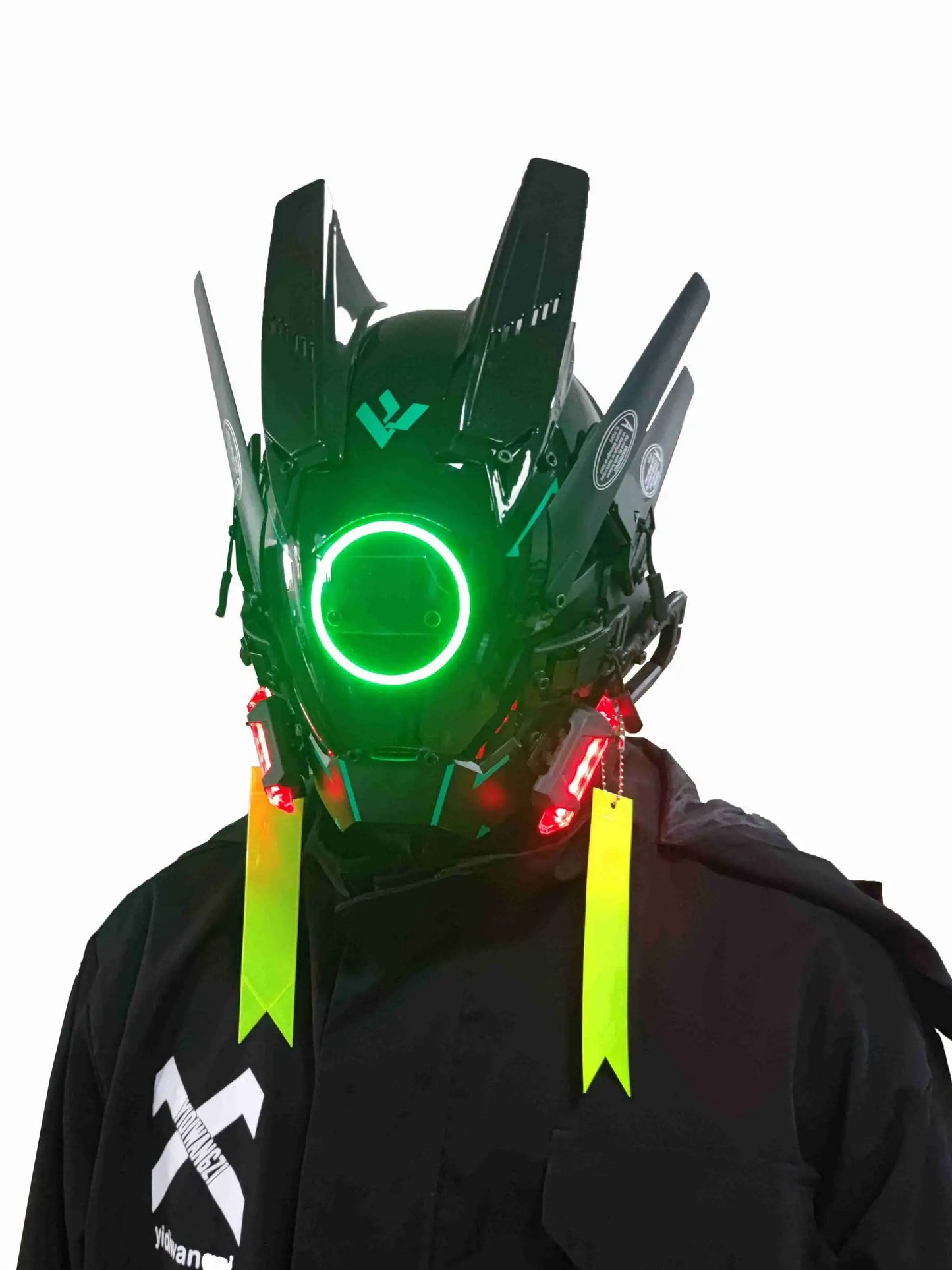 JAUPTO Punk Mask Helmet Cosplay for Men – Futuristic Techwear for Halloween, Party & Music Festival Accessories