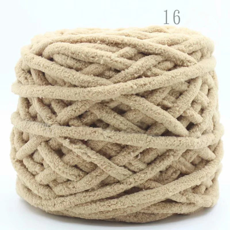 3PCS 300g Soft Chenille Knitting Yarn – Thick Ice Strip Cotton Wool Yarn for DIY Handmade Blankets, Scarves & Craft Projects