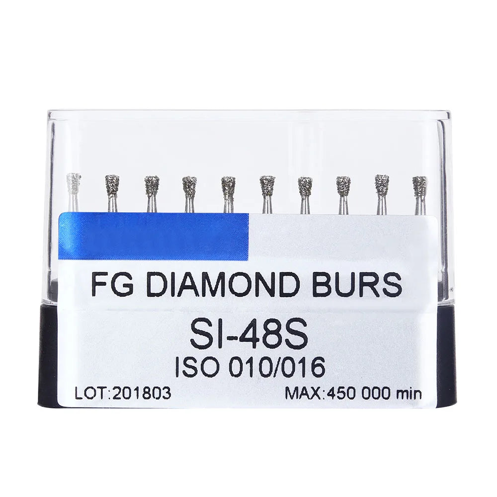 AZDENT Dental Diamond Burs Kit – Multiple Models with Black Storage Box for High-Speed Handpiece
