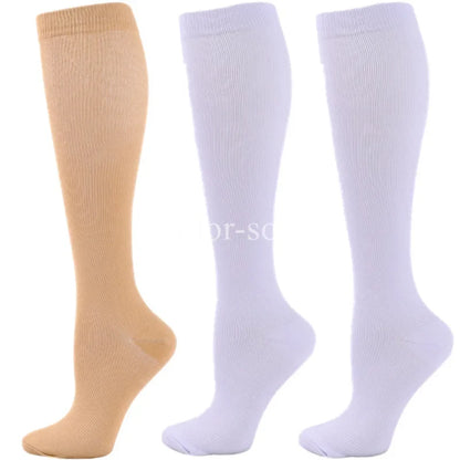 3 Pairs Knee High Compression Socks – Anti-Fatigue Support Stockings for Varicose Veins, Pain Relief & Sports Recovery (Men & Women)