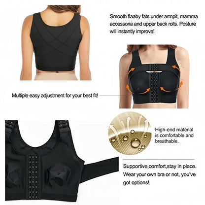 Guudia Front Hook Post-Surgery Bra – Wireless Mastectomy Recovery Bra with Front Closure & Adjustable Straps for Everyday Comfort