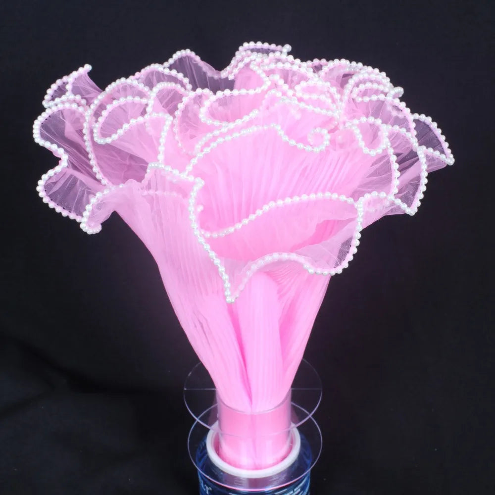 28cm x 4Yards Pearl Lace Flower Wrapping Mesh – Handmade Bouquet & Gift Wrapping Cloth