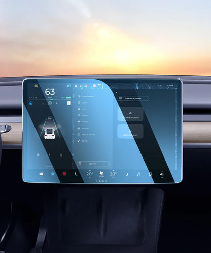 YZ Tempered Glass Screen Protector for Tesla Model 3 Y X 2021-2023 – HD Center Control Protection Film Accessory