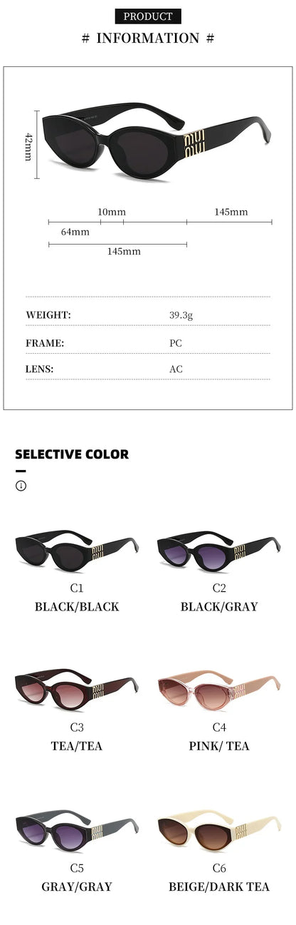 Luxury MUI MUI Designer Glasses – Stylish Cateye Eyewear for Women & Men, UV400 Protection
