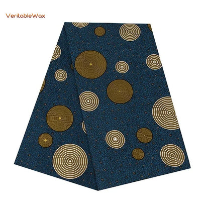 Ankara African Wax Print Fabric - Batik Pagne Polyester Material for DIY Sewing, Patchwork & Wedding Dress Craft