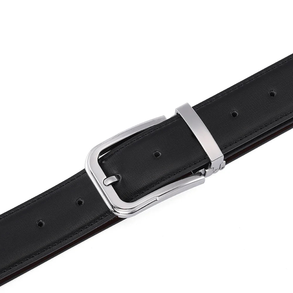 Men’s Pin Buckle Cowskin Leather Belt – High-Quality Designer Waist Strap, Luxury Fashion Accessory