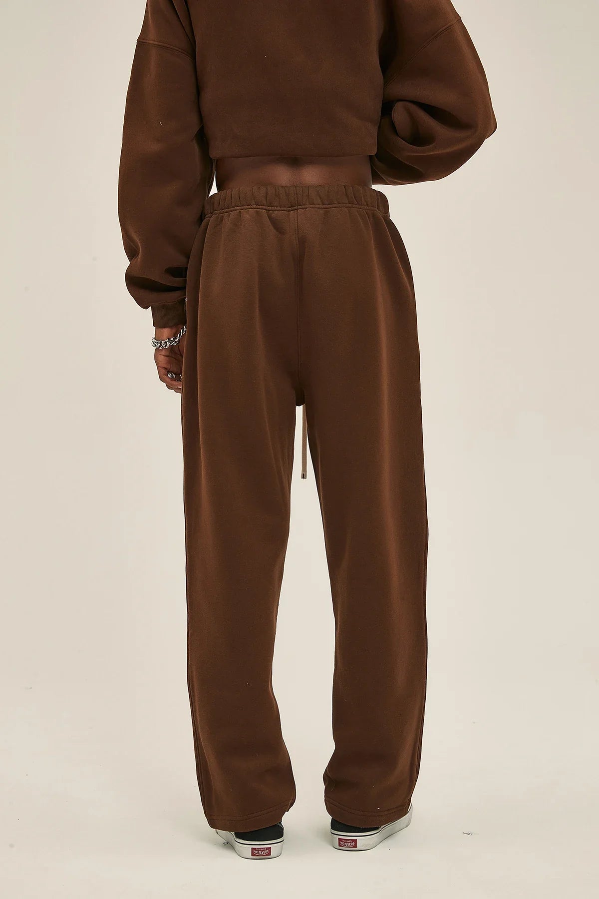 Straight-Lined Solid Color Cashmere Sweatpants – Soft Cozy Lounge Pants