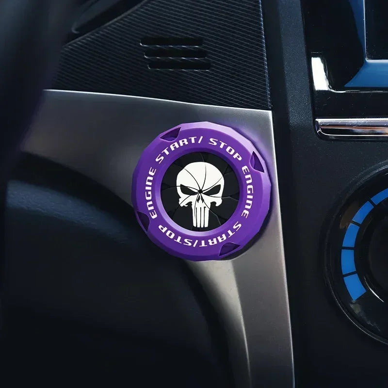 Car One-Key Start/Stop Button Cover – Engine Ignition Protective Sticker for Car & Motorcycle Interior Decoration