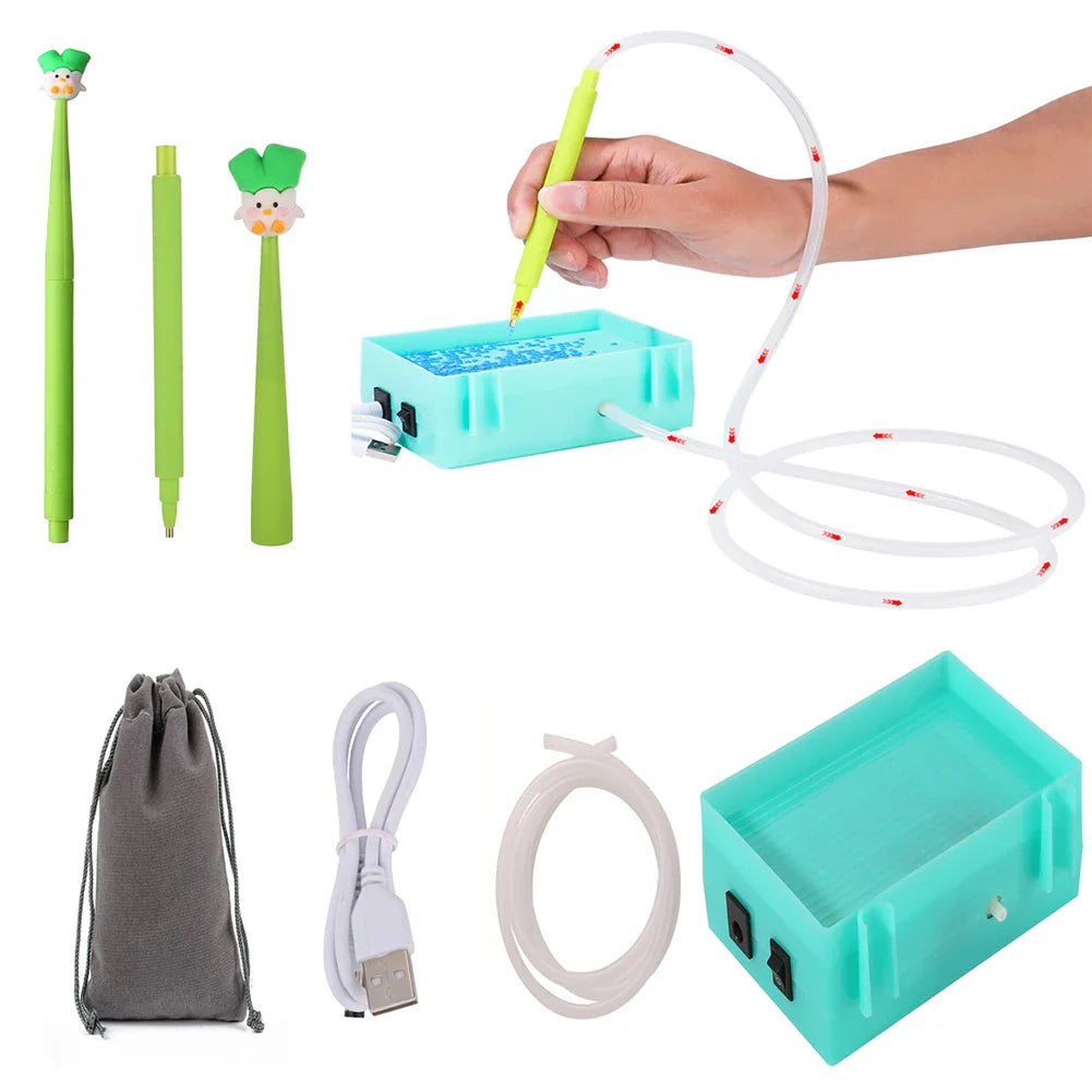 DIY Electric Diamond Painting Pen Set — Portable USB Vacuum Suction Kit