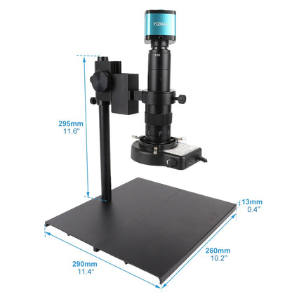 4K 48MP HDMI USB Industrial Microscope Camera – 1-130X/150X/180X Zoom C Lens for Soldering & Repair