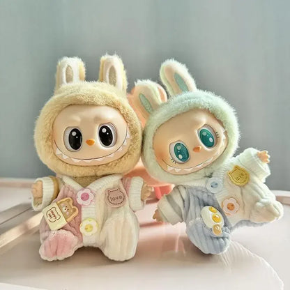 Mini Plush Doll Clothes Set – Kpop EXO Labubu V1 V2 Idol Doll Pit Strip Climbing Suit & Accessories, Clothing Gift