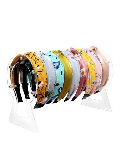 1pc Transparent Acrylic Hollow Hair Hoop Storage Rack: Elegant Box Packaging for Household Hair Accessory Organization