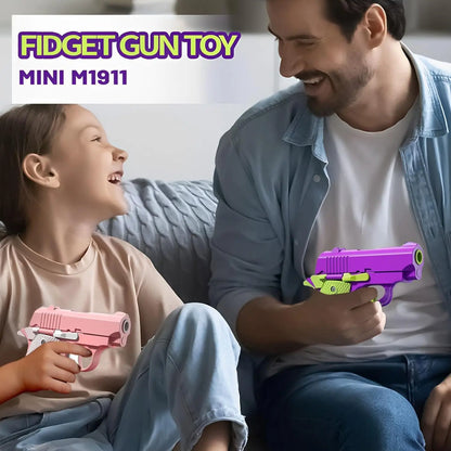 Mini 1911 Gravity Fidget Gun – ABS Plastic 3D Printed Stress Relief Toy for Boys and Kids Gift