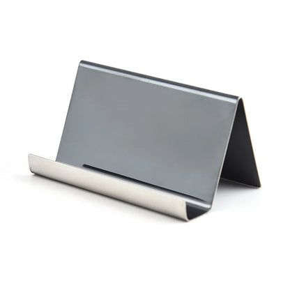 Metal Business Card Name Tag Display Rack – Desktop Organizer & Cellphone Holder for Conference Room