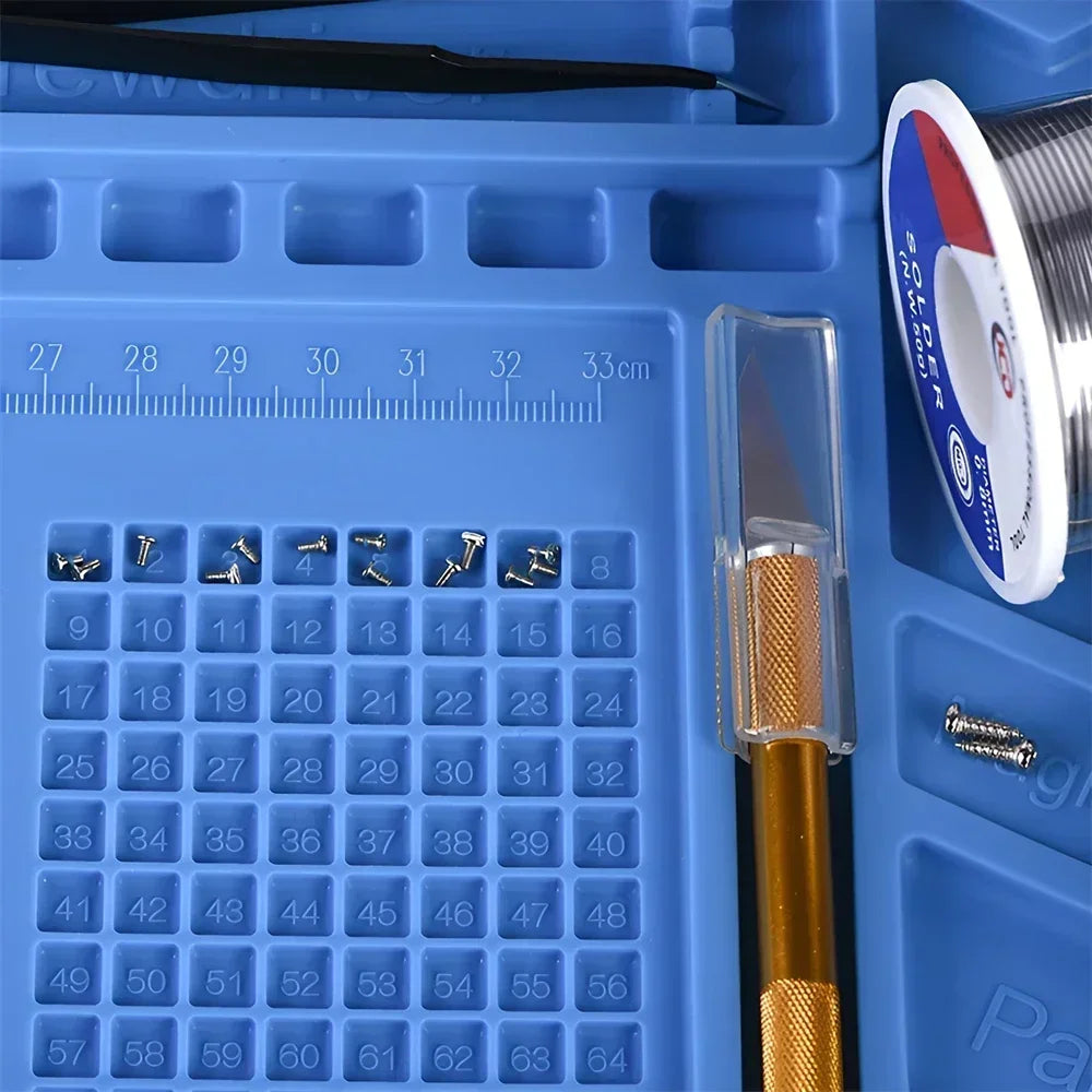 ESD Heat-Resistant Soldering Mat – Magnetic Silicone Work Pad for BGA Repair and Heat Insulation