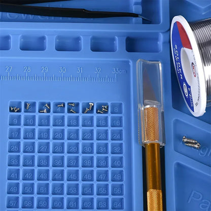 ESD Heat-Resistant Soldering Mat – Magnetic Silicone Work Pad for BGA Repair and Heat Insulation