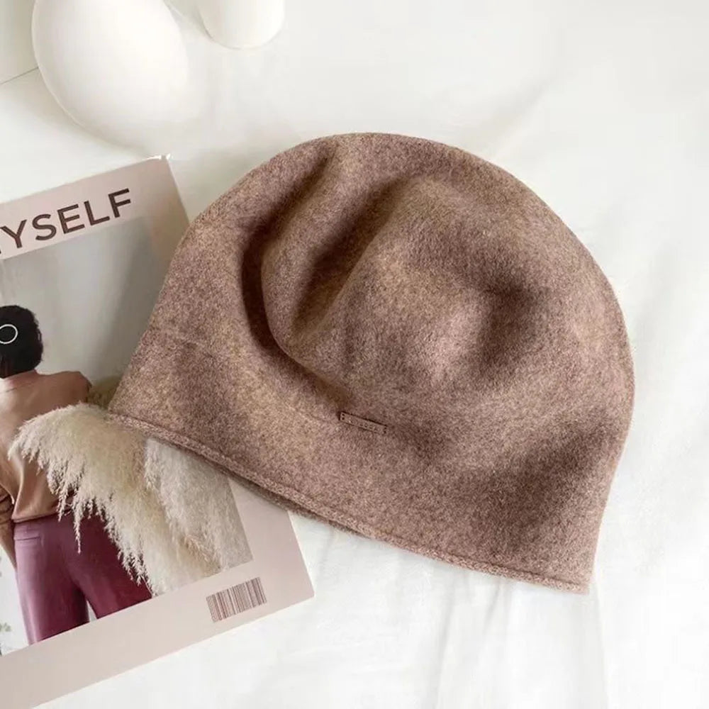 2022 Women’s Cashmere Blend Winter Hat – Soft Warm Wool Skullies, Beanies, Fedora Retro Beret, Boutique Style
