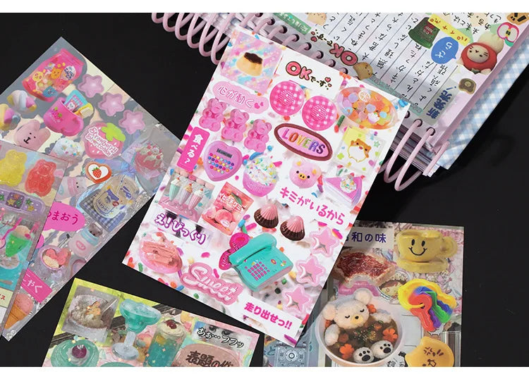 MINKYS 45 Sheets Retro Decorative Stickers – Laptop, Kpop, Toploader, Photocard Sticker Book, Kids Gift & School Stationery
