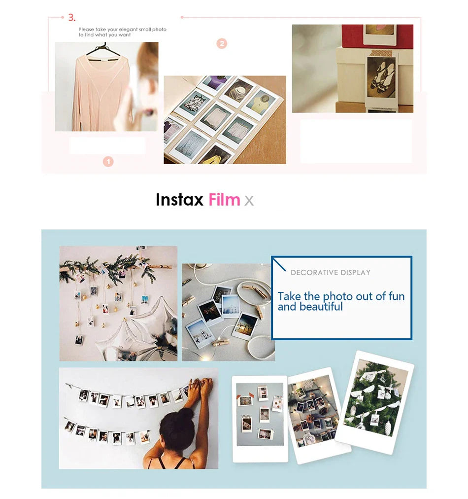 Fujifilm Instax Mini White Edge Film – 10/20 Sheets for Mini 11, 9, 8, 25, 50s Instant Cameras