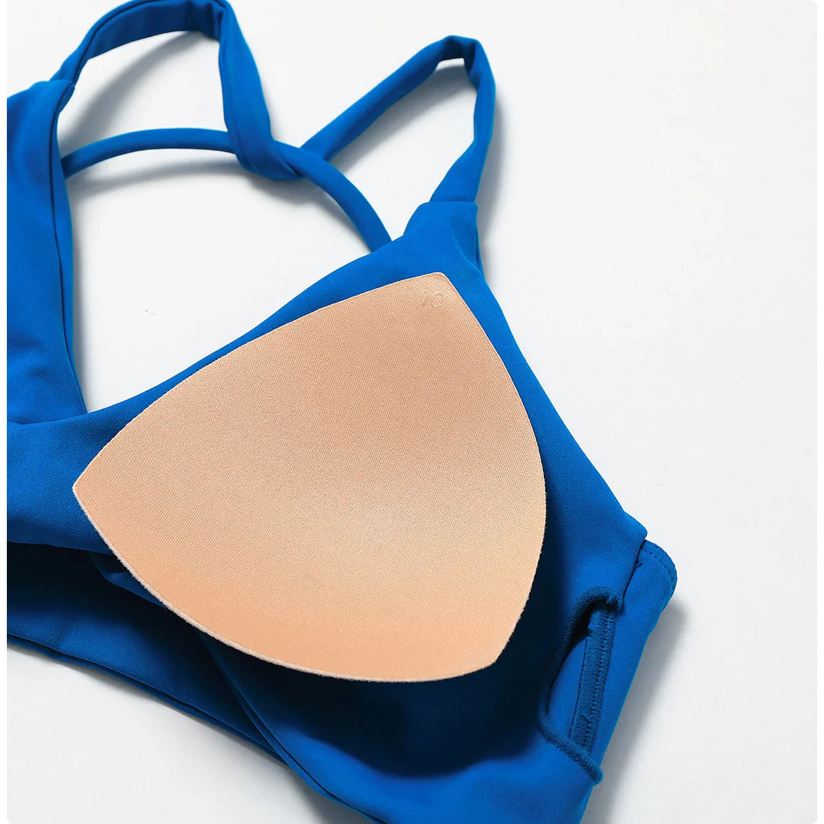 Women's High Waist Yoga Gym Top: Triangle Scrunch Butt Sports Bra for Fitness Running